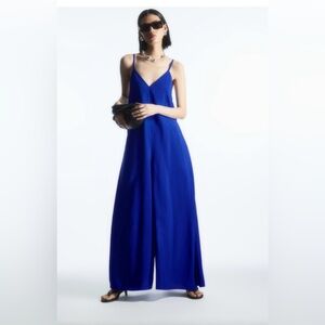 COS V-Neck Wide-Leg Jumpsuit